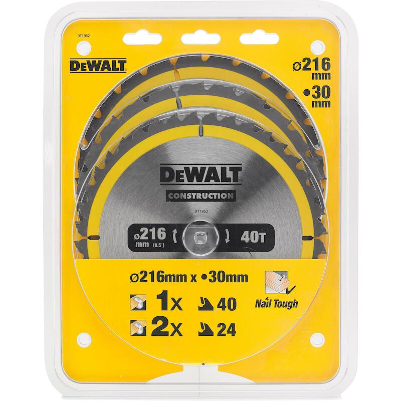 JEU LAME SCIE CIRCULAIRE    DT1962-QZ  (3PC)DEWALT