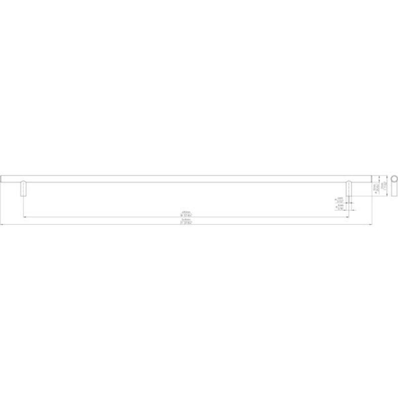POIGNÉE MEUBLE EN T INOX    1407-548N1 480MM  SIRO