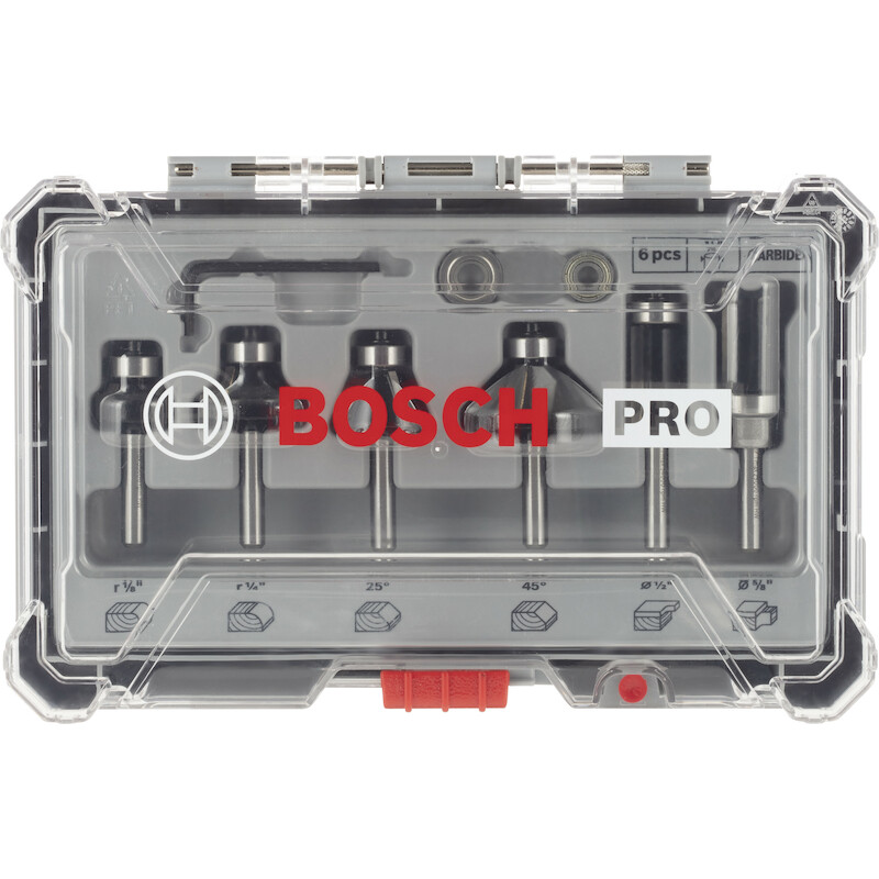 KANTENFREESSET S1/4"        2607017470  (6ST)BOSCH
