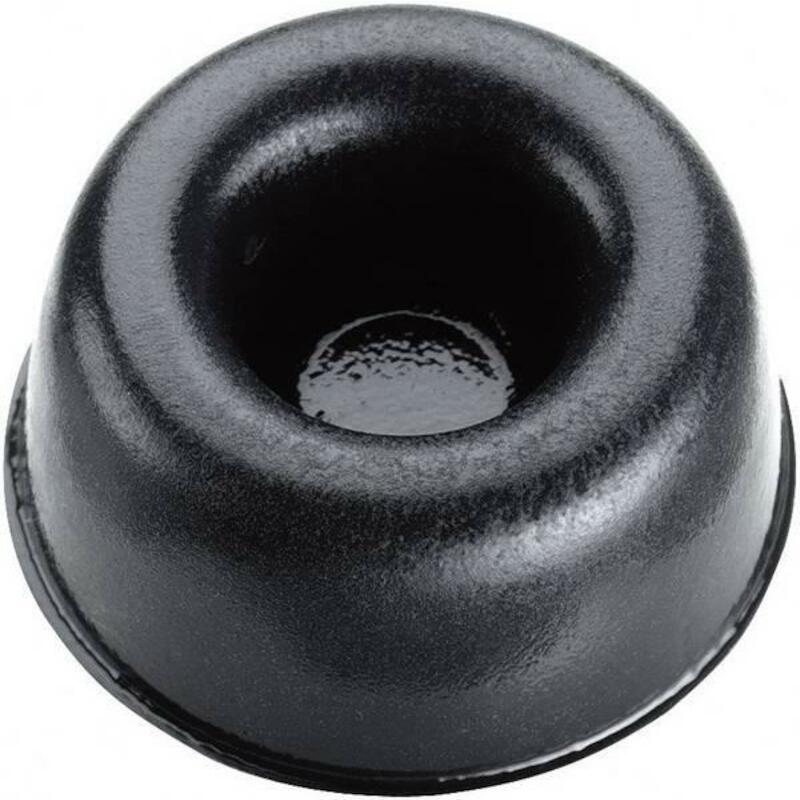 ZELFKL.STOOTDOP ROND ZWART  SJ5009 22,3X10,1(6ST)