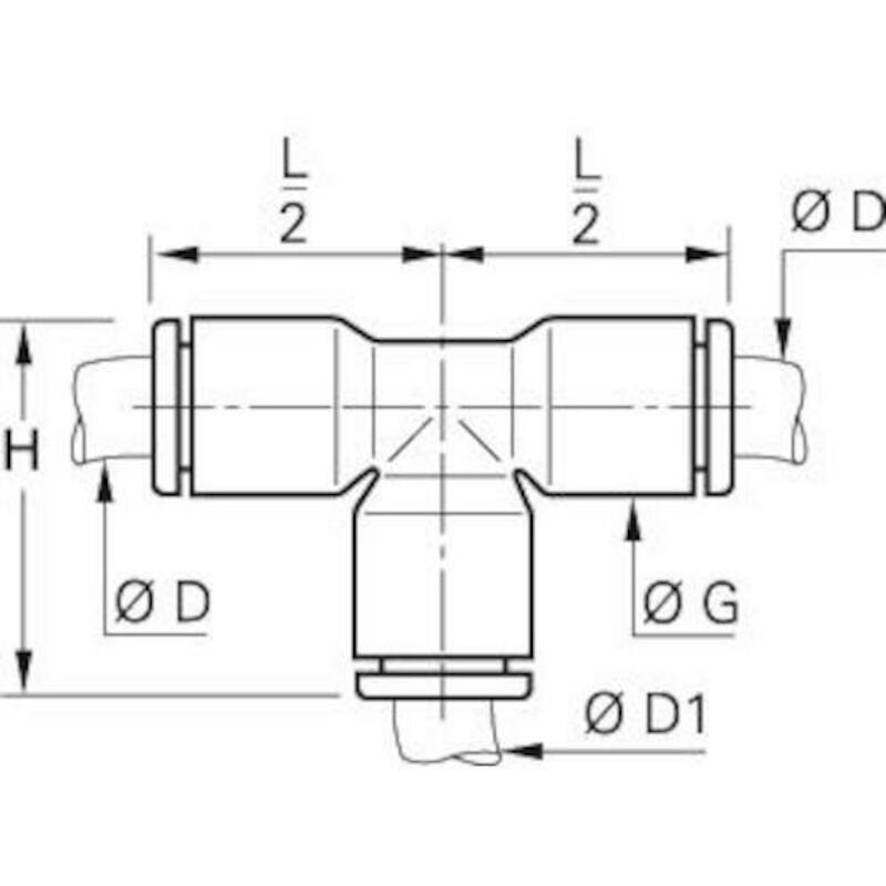 T-KOPPELING 8X8X10MM        3104 08 10      LEGRIS