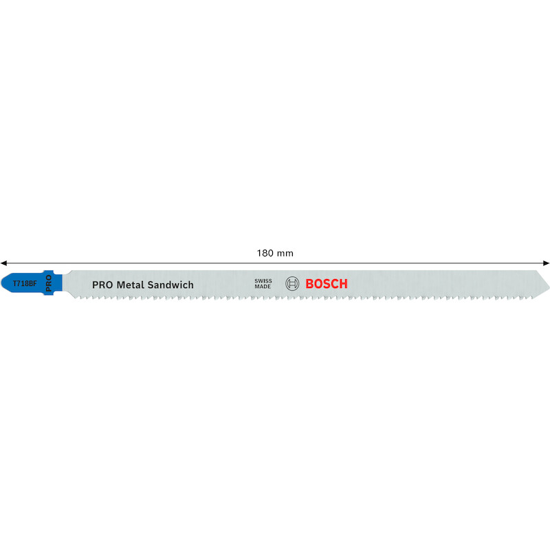 Bosch - Jigsaw blade - pro Metal Sandwich - t 718 bf - 180 mm - 3 pcs - 02224074