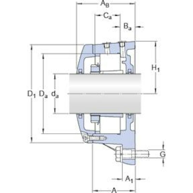 Skf - Square flanged bearing housing - fnl 515 b - Non-split - Cast iron - ø 130 mm - 01231073