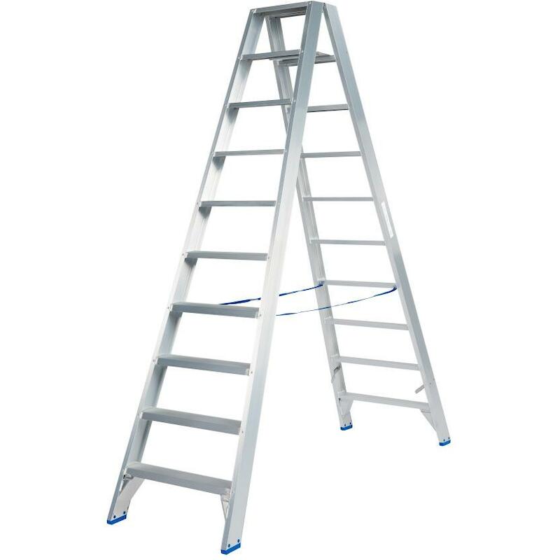 ESCABEAU DOUBLE   2X10 MARCHES DT10 - 2,50M SOLIDE