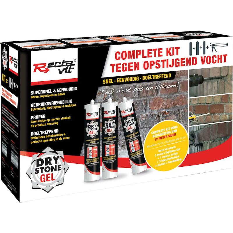 COMBIBOX SET 3X310ML+PIST.  DRY STONE     RECTAVIT