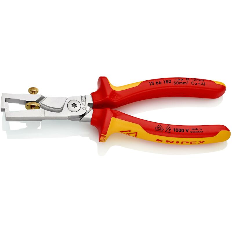 AFSTRIPTANG MET KABELSCHAAR 13 66 180       KNIPEX