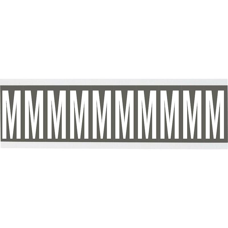 LETTER - BRADY 912031 - 'S' WIT OP GROEN 22X57 MM(250 EA)