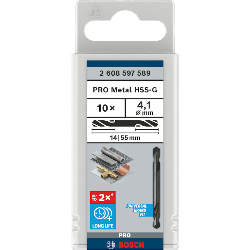 DUBBELBOOR HSS-G 4,1X55     2608597589(10ST) BOSCH