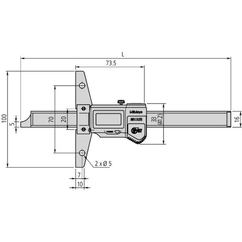 JAUGE PROFONDEUR 0-150MM DI.571-251-20 0,01MM MITU