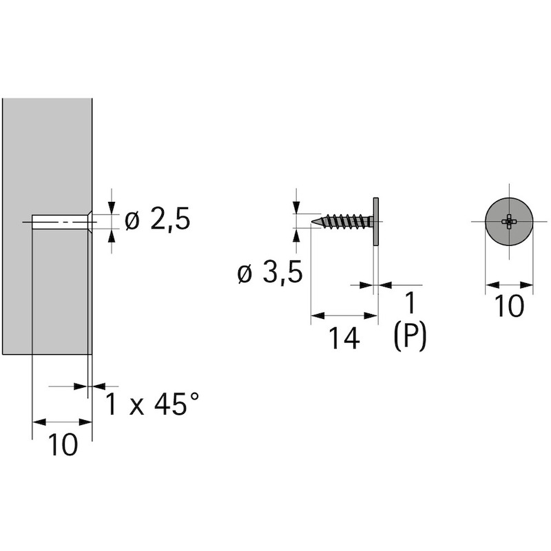 TEGENPLAAT STAAL SCHROEF PUSH TO OPEN HETT-9386068