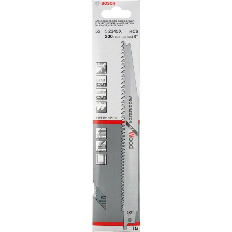RECIPROZAAGBL.S2345XF  HOUT 2608654404(5ST)  BOSCH