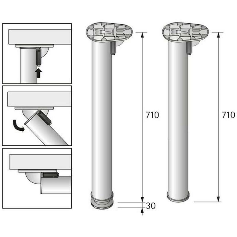JENGO 710MM VERCHROOMD HOOGGLANS        HETT-46694