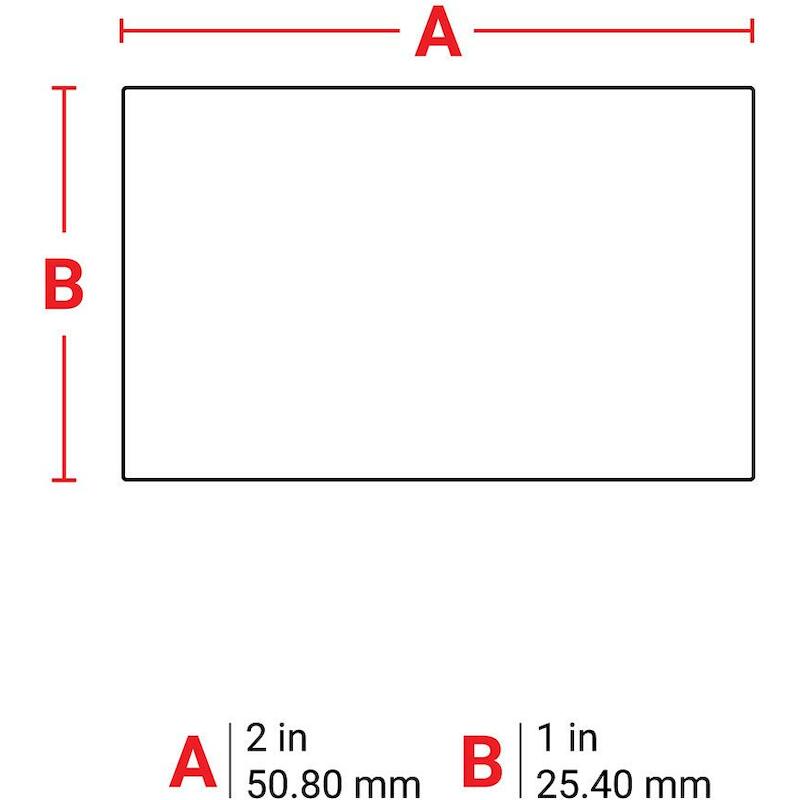 ETIQUETTE MAT BLANC         029896(3000) 50,8X25,4