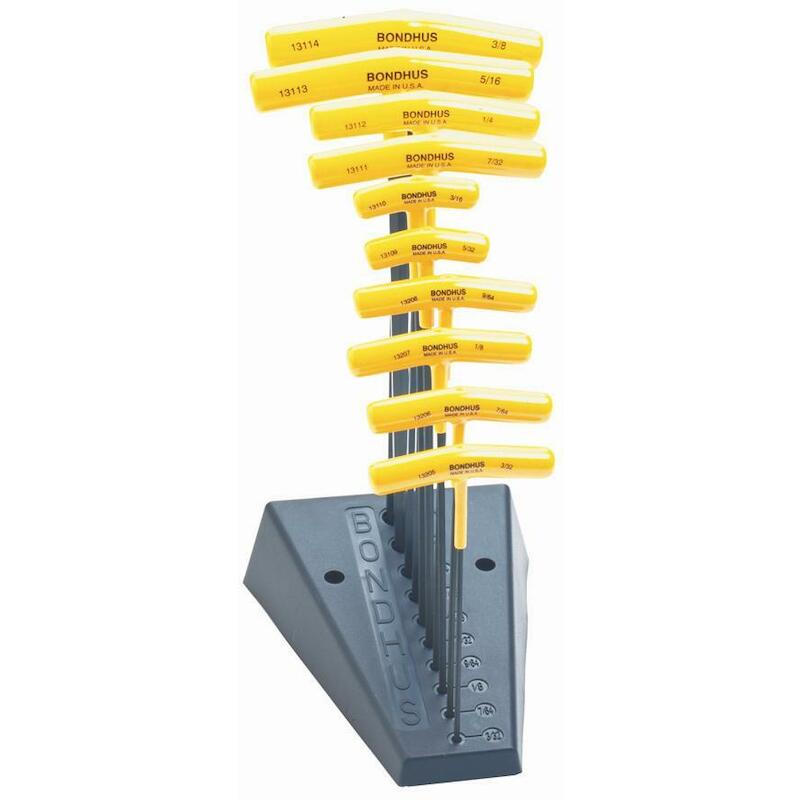 JEU CLÉS MÂLE HEX BONDHUS T-MANCHE 3/32-3/8 BTX10S
