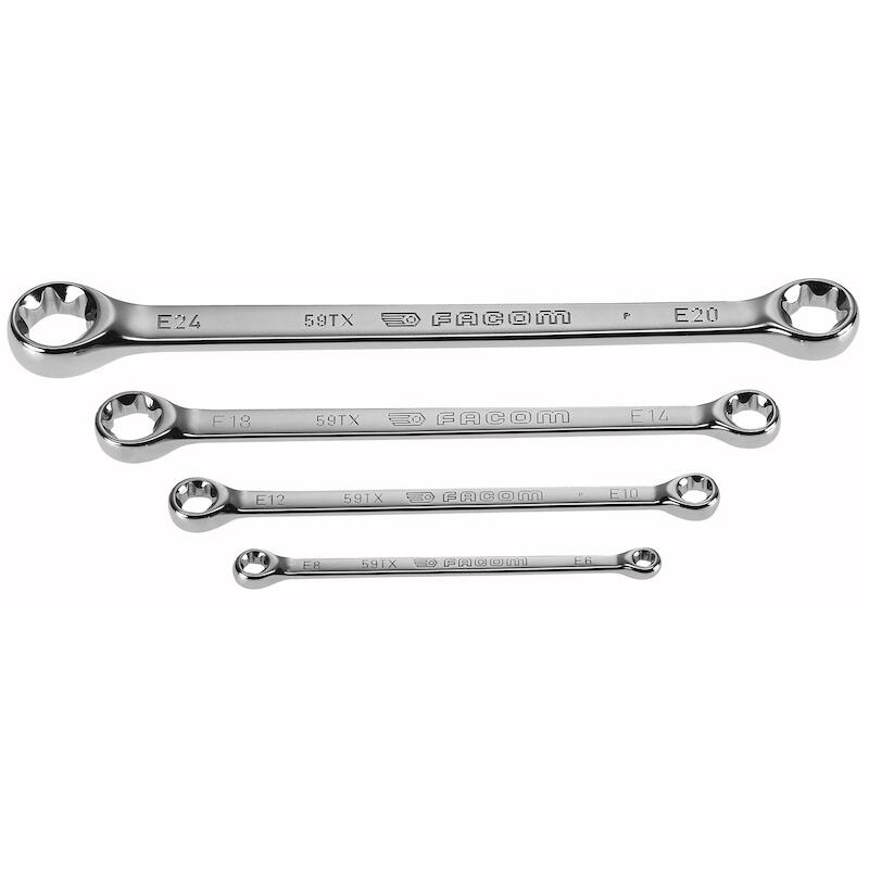 RINGSLEUTELSET TORX E6-E24  59TX.J4 (4ST)    FACOM