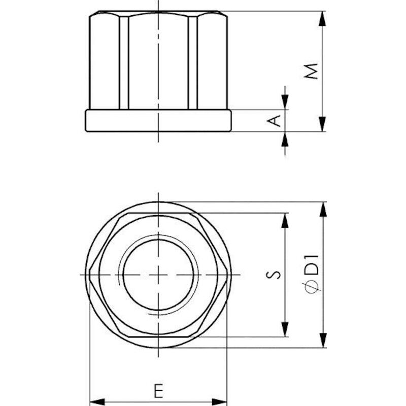 ECROU HEX. A EMBASE         DIN6331 / M24      AMF