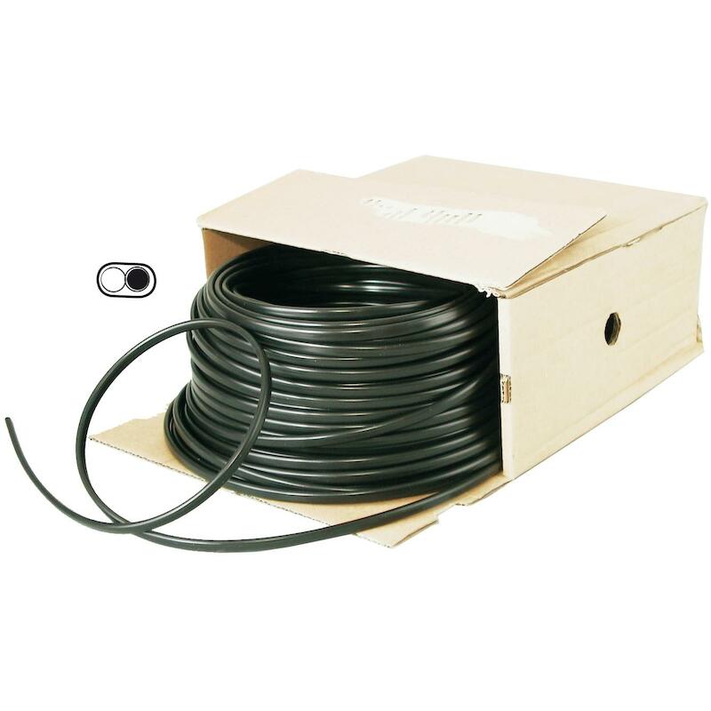 DRAAD 2X1,50 PLAT PVC ZW/WIT