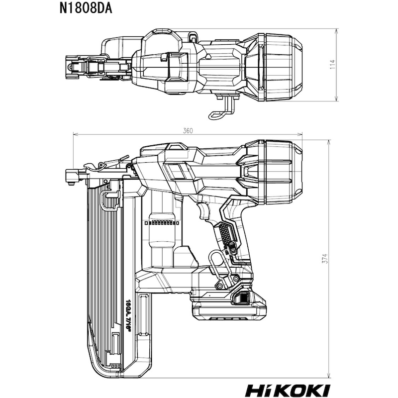 AGAFEUSE ACCU 18V/BODY      N1808DA         HIKOKI