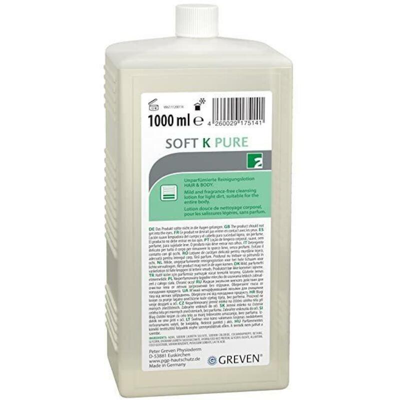 NETTOYANT PEAU FLACON/1000  SOFT K PURE     GREVEN