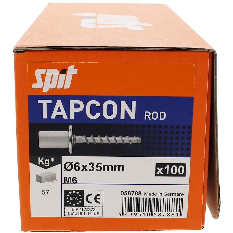 BETONSCHROEF M6/M8  6X35 ZN TAPCON ROD 058788 SPIT