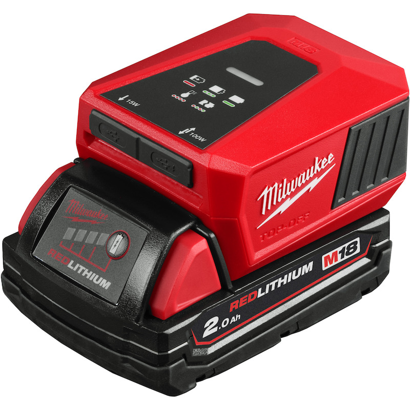 Milwaukee - Battery charger and power bank - M18 TC-0 - Li-ion - 18 V - 2.5 a - 08123303
