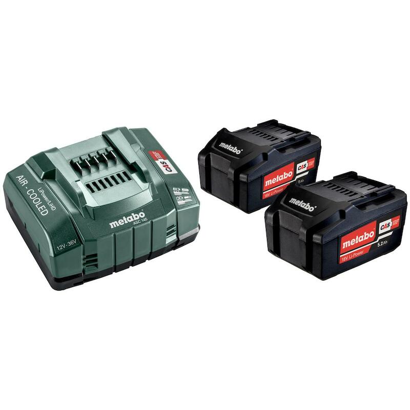 JEU D'ACCUS 18V 2X5,2+CHARG.BASIC-SET 2X5,2AH META