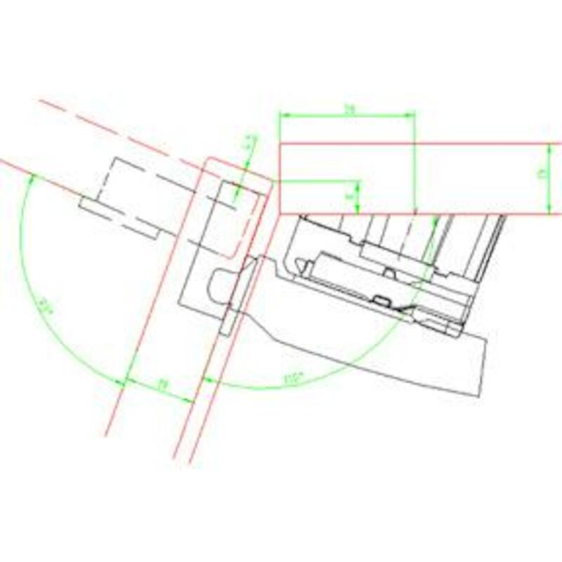 HOEKADAPTER KRUISMONTAGEPL. 79350 10°      HETTICH