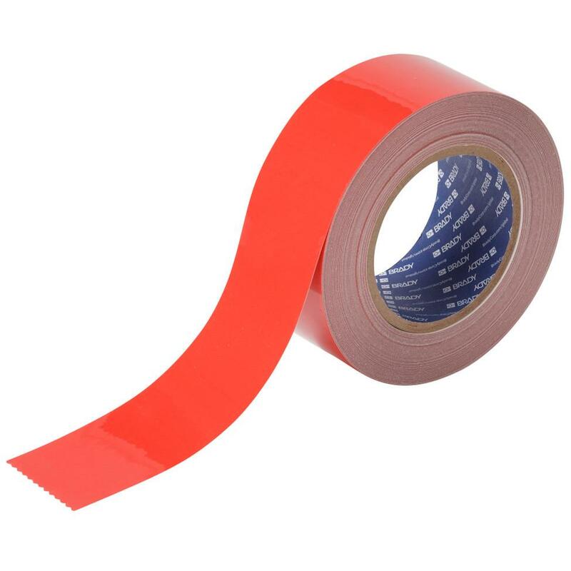 BANDE DE MARQ.AU SOL ROUGE  104313 50,8MMX30M