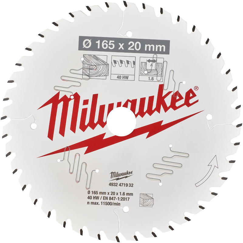 LAME SCIE CIRC.165X20X1,6MM 4932471932   MILWAUKEE
