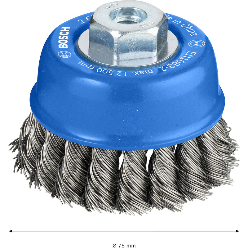 BROSSE BOISSEAU 75MM 0,5MM  2608622063 M10   BOSCH