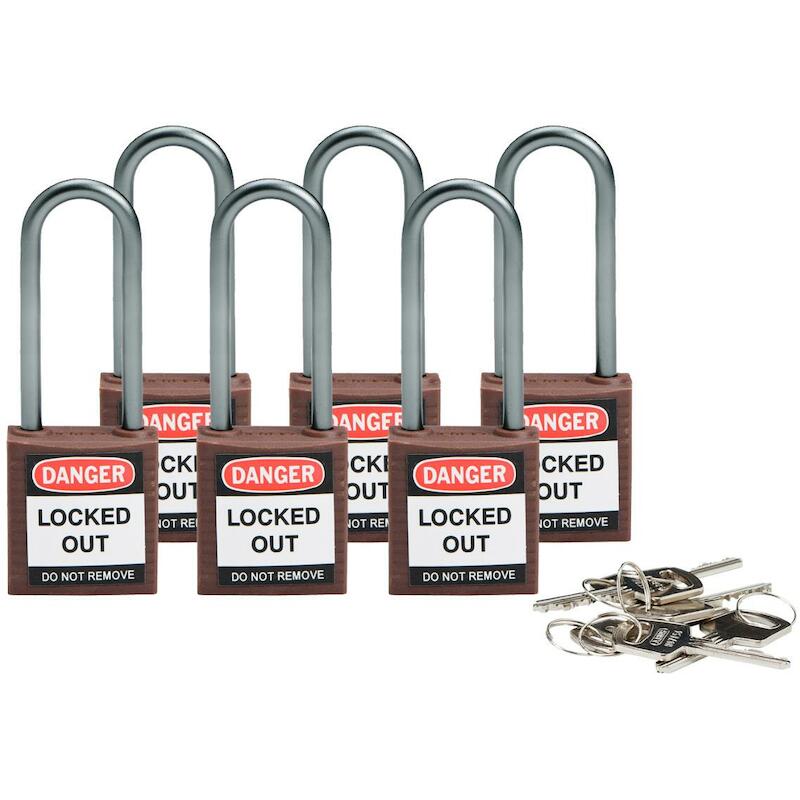 COMP SAFE PADLOCK 32MM SHA KD BROWN/6    BRADY 6ST