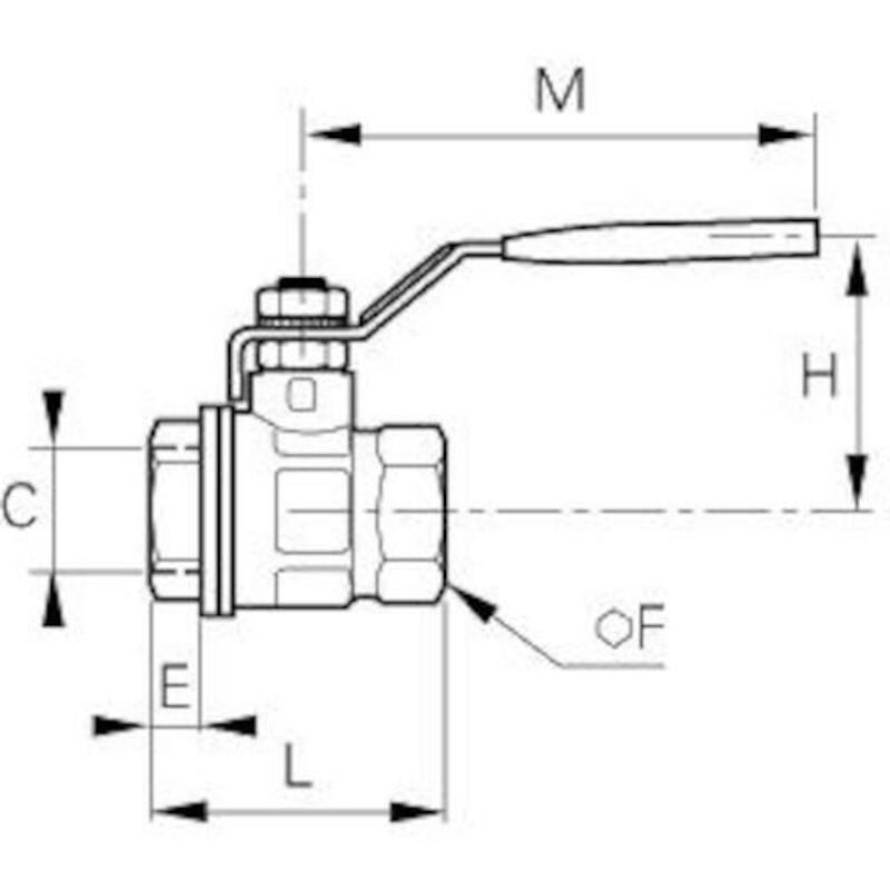 VANNE À BILLE  1 1/4" F/F   4902 32 42      LEGRIS