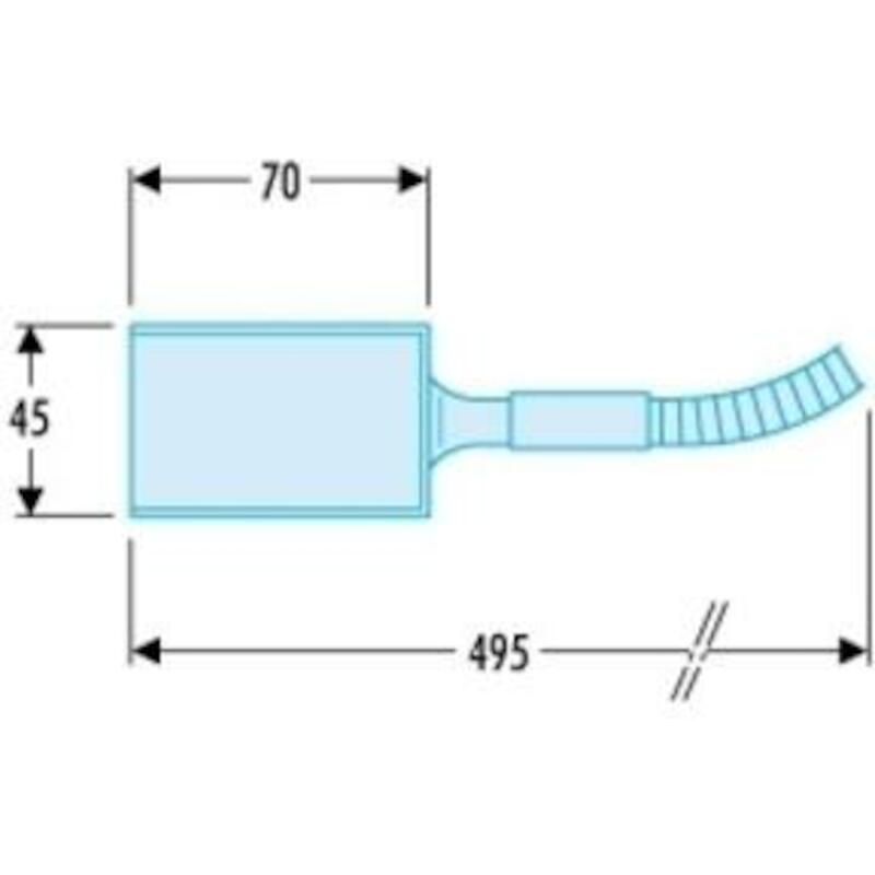 SPIEGEL DRAAIBAAR FLEXIBEL  829 (L=495) 70X45 FACO
