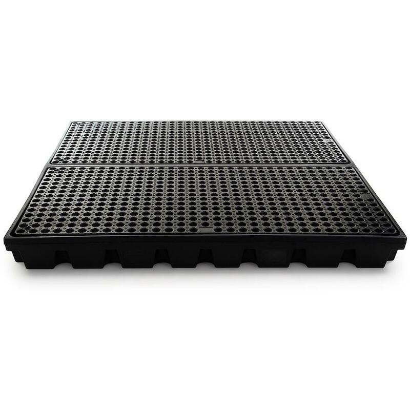 PALETTE DE RÉT NOIR 200L    1600X1600X150MM PLASTI