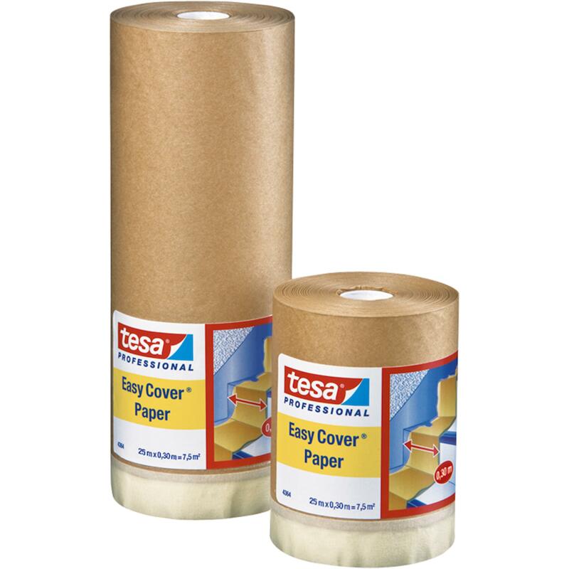 KLEEFBAND - TESA 04364 EASY COVER LICHT GECRÊPT PAPIER - HAVANA 180 MM X 25 M