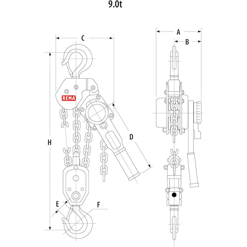 RATELTAKEL 9000KG/6M        X-LH              REMA