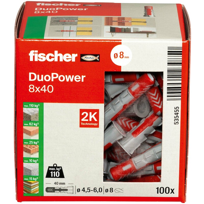 Fischer - Cheville universelle - DuoPower 8X40 - 8 x 40 mm - 03297796
