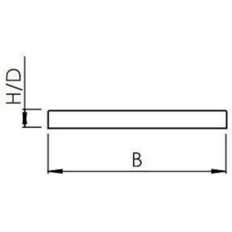 BARRE PLATE ALU ANODISÉ MAT PS10100 30X2