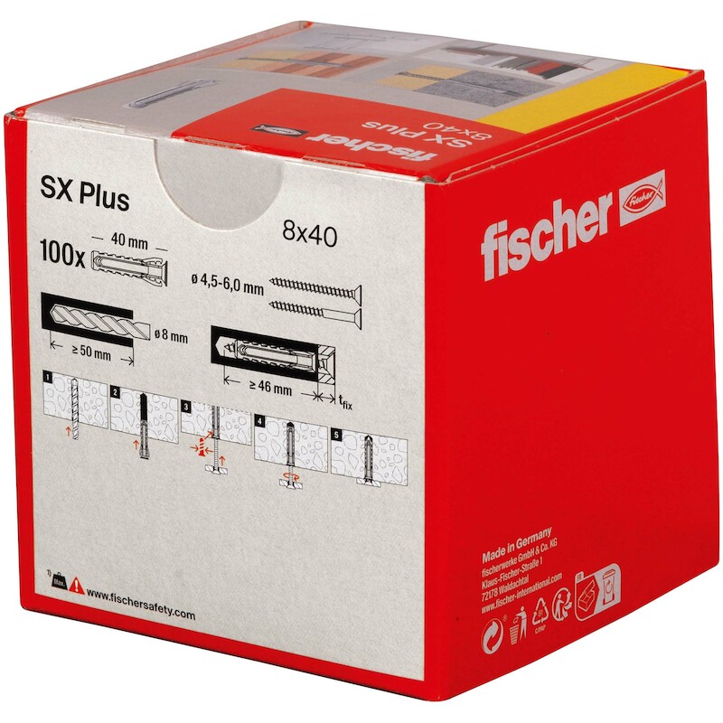 PLUG NYLON 4-VOUD.SPREIDING SX PLUS - 8X40 FISCHER