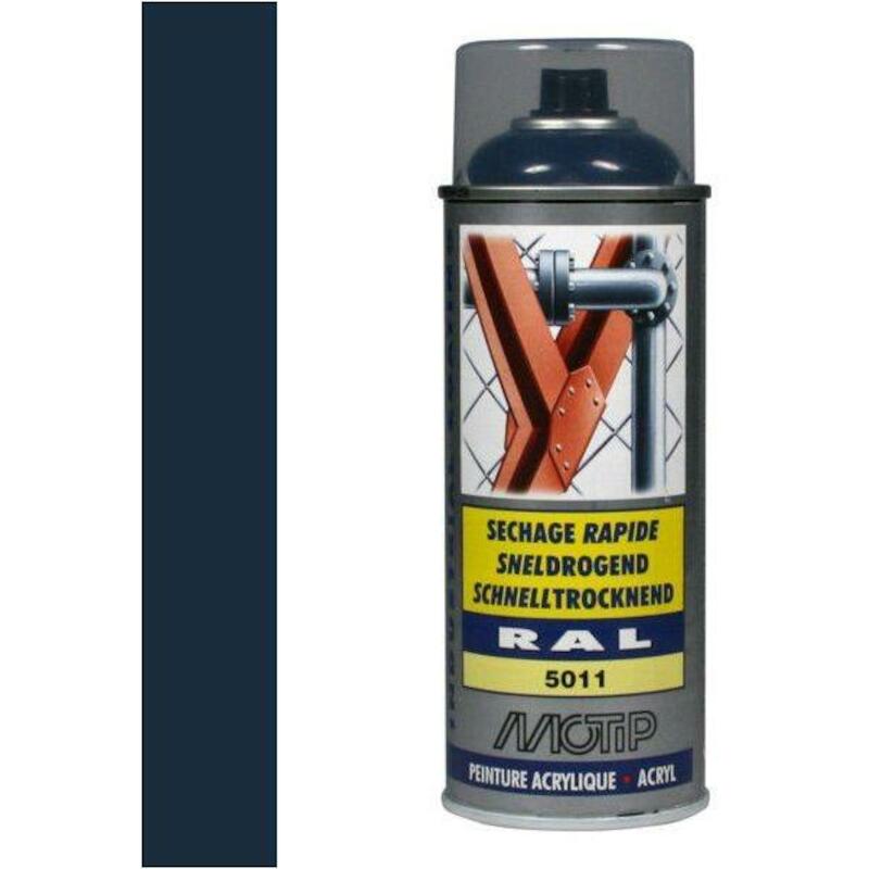 Motip - Acrylic paint - ral 5011 steel blue - high gloss - 400 ml - 12010144