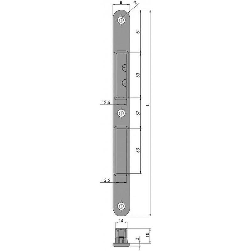 MAGNEETSLOT TEGENPLAAT RVS  116 - 245/20       KFV