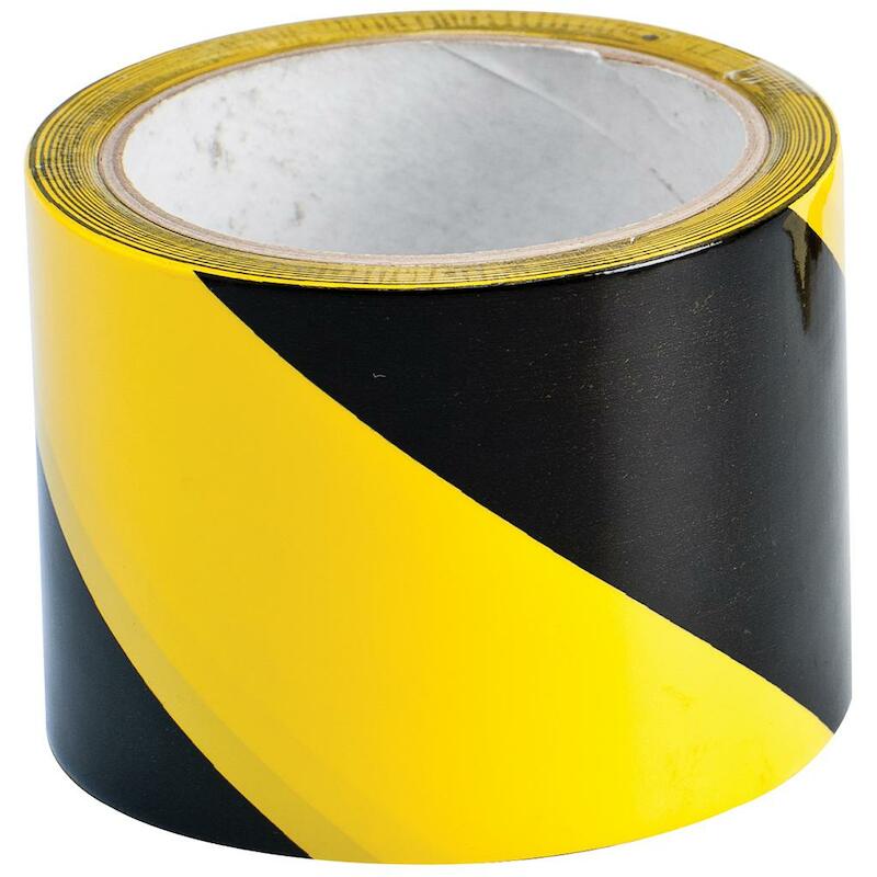 SIGNALISATIETAPE - BRADY 255313 - ZWART EN GEEL 75MMX33 M