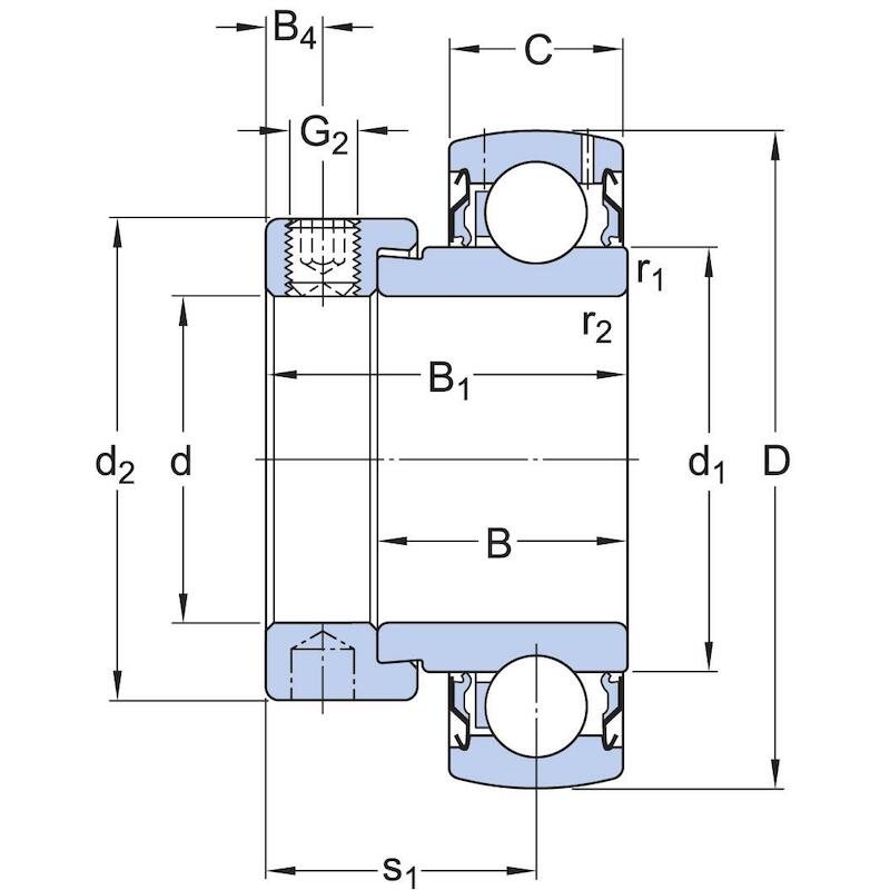 ROULEMENT-Y                 YET 204-012        SKF