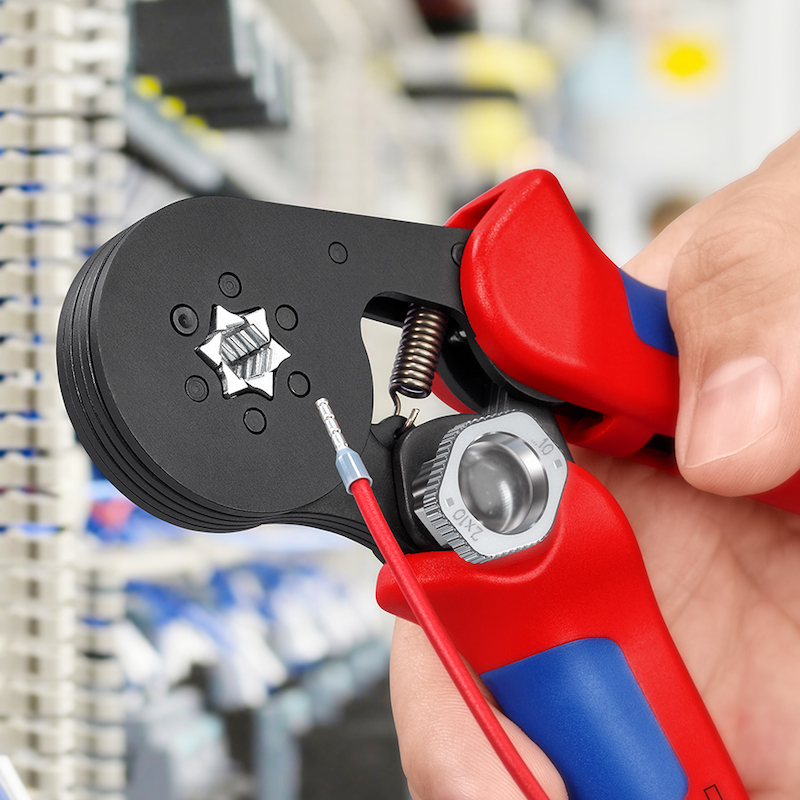 KNIPEX 975314 ZELFINSTELLENDE KRIMPTANG VOOR ADEREINDHULZEN