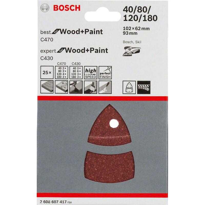 SCHUURBLADSET DELTA 102X62  2608607417 DIV.(25ST)