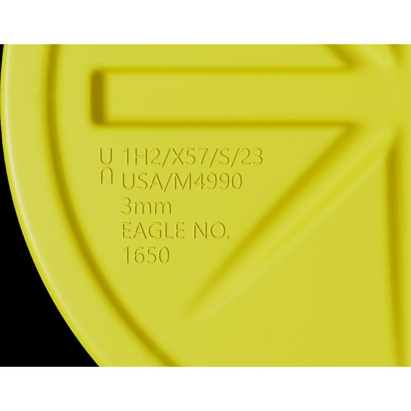 FÛT + COUVERCLE HDPE 75,7L  EDR16500YL JAUNE EAGLE