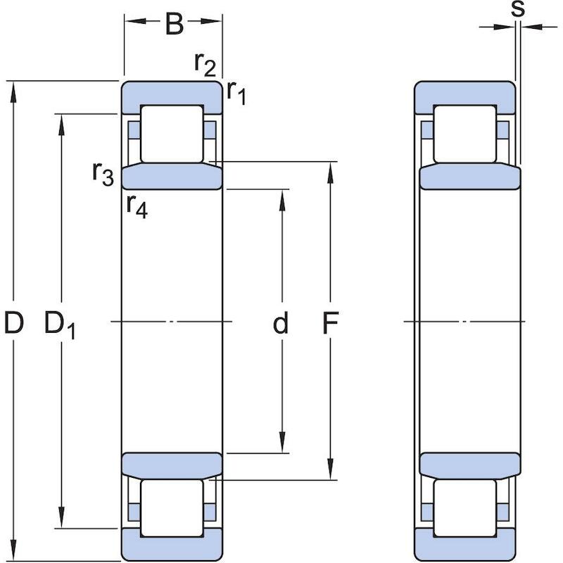 CILINDERLAGER               NU 2211 ECP        SKF