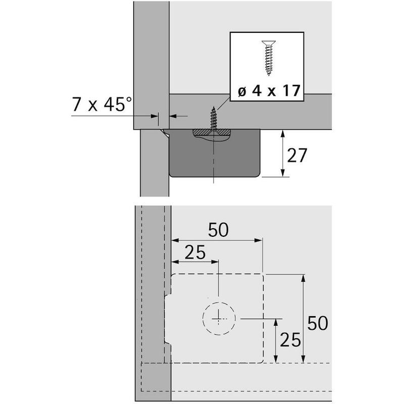 GLIJDER OM TE SCHROEVEN 71848              HETTICH