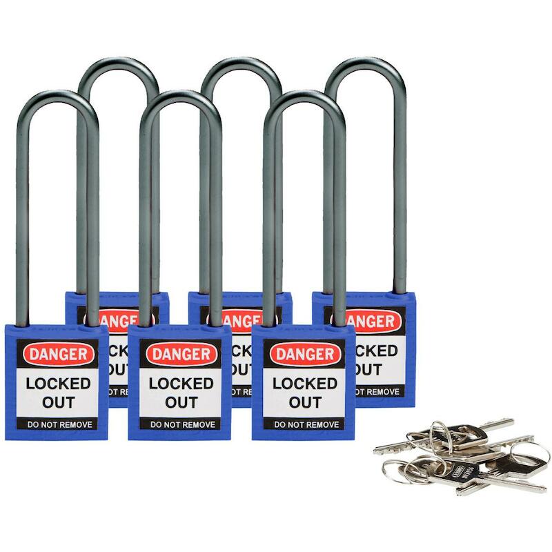 COMP SAFE PADLOCK 32MM SHA KD BLUE/6    BRADY  6ST