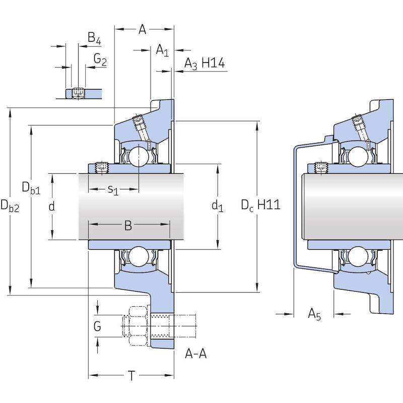 Y-FLENSLAGERBLOK - SKF FY 45 TF